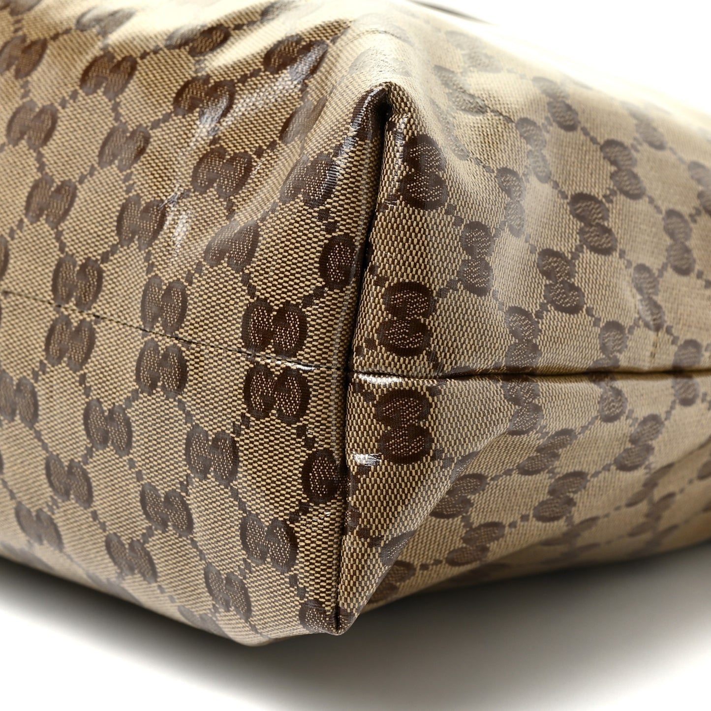 Crystal Monogram Large Flat Messenger Bag Dark Brown