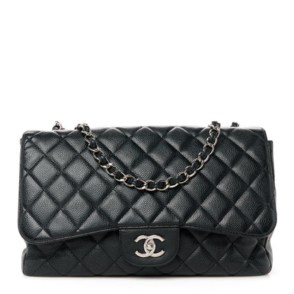 Chanel Caviar Quilted Jumbo Single Flap Black 1 of 11