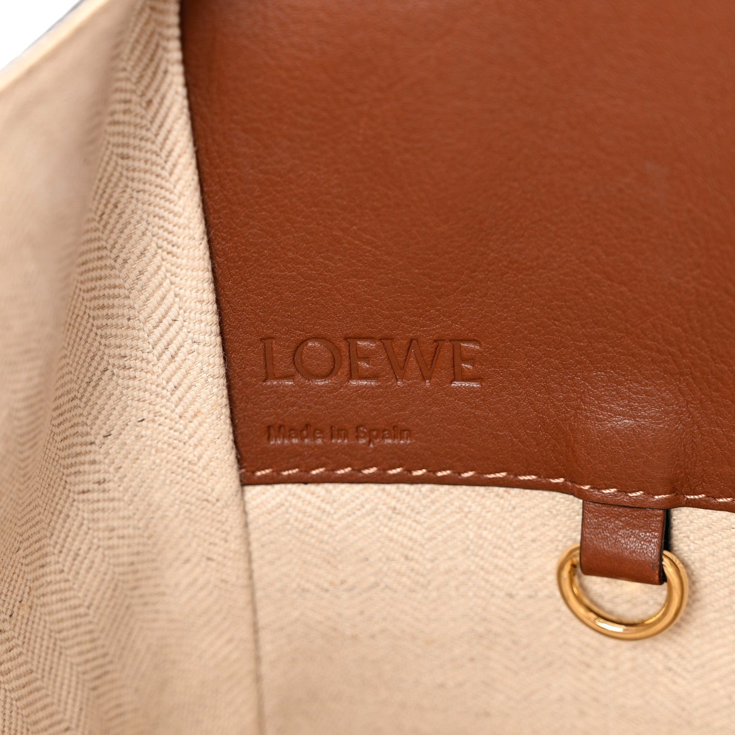 Loewe Grained Calfskin Small Hammock Shoulder Bag Tan 6 of 9