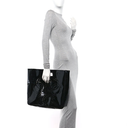 Chanel Patent Perforated CC Handle Bag Black 2 of 15