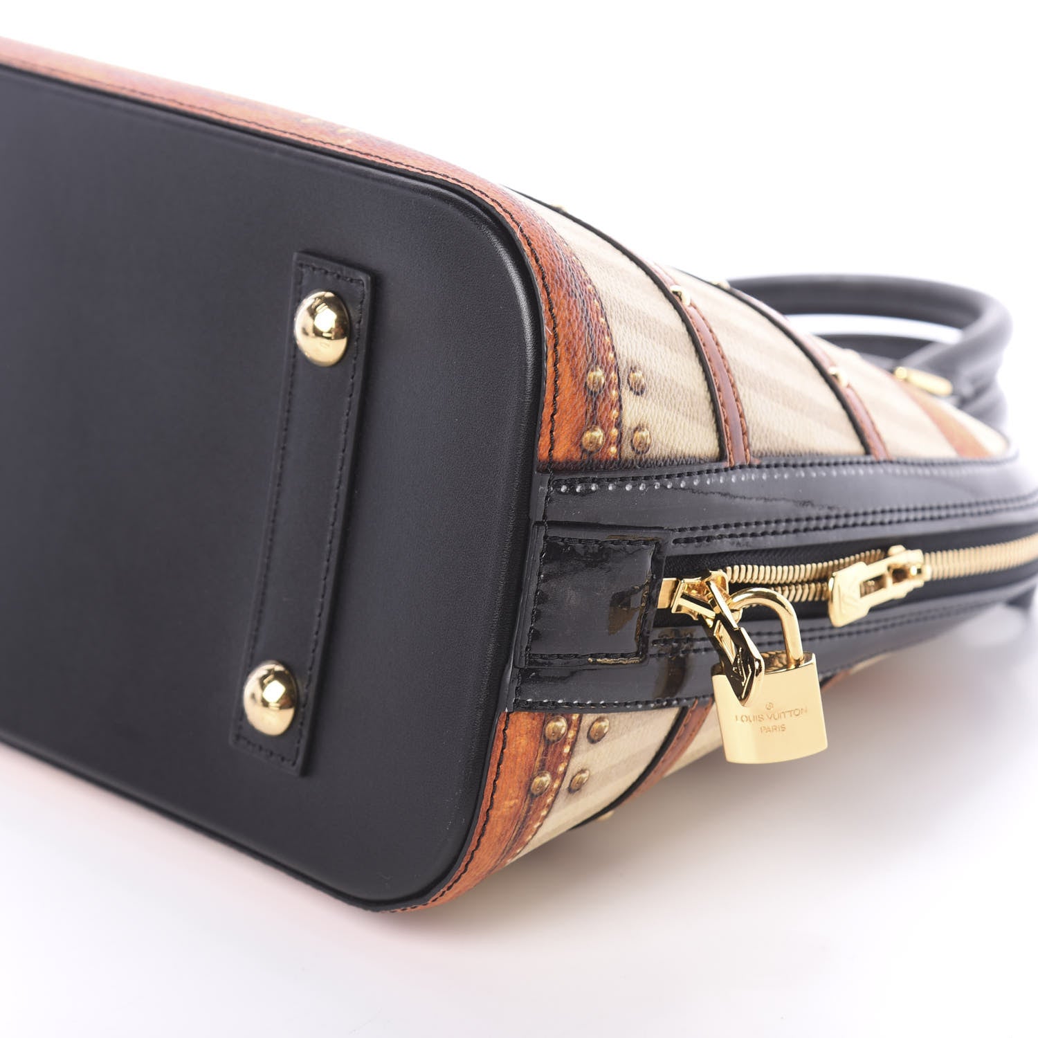 Louis Vuitton Transformed Canvas Patent Time Trunk Alma PM Beige 9 of 9