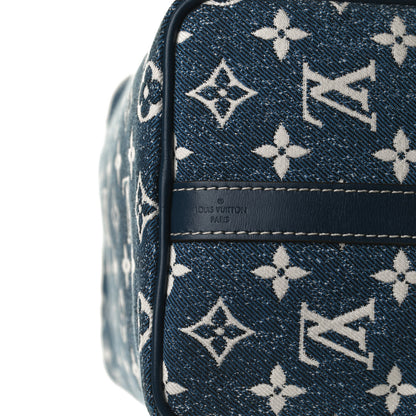 Louis Vuitton Monogram Jacquard Denim Speedy Bandouliere 25 Bleu 7 of 15