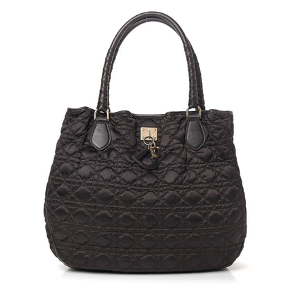 Christian Dior Nylon Cannage Shopper Tote Brown 1 of 12