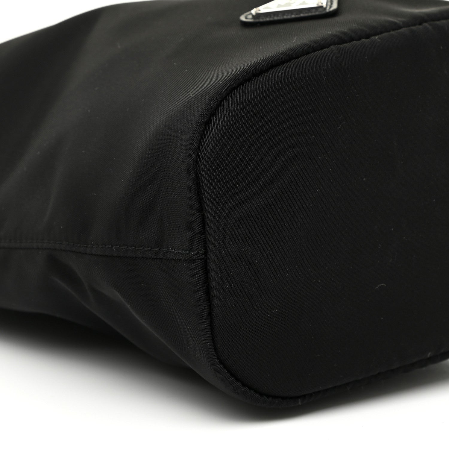 Prada Saffiano Tessuto Nylon Vela Bucket Wristlet Black 8 of 10