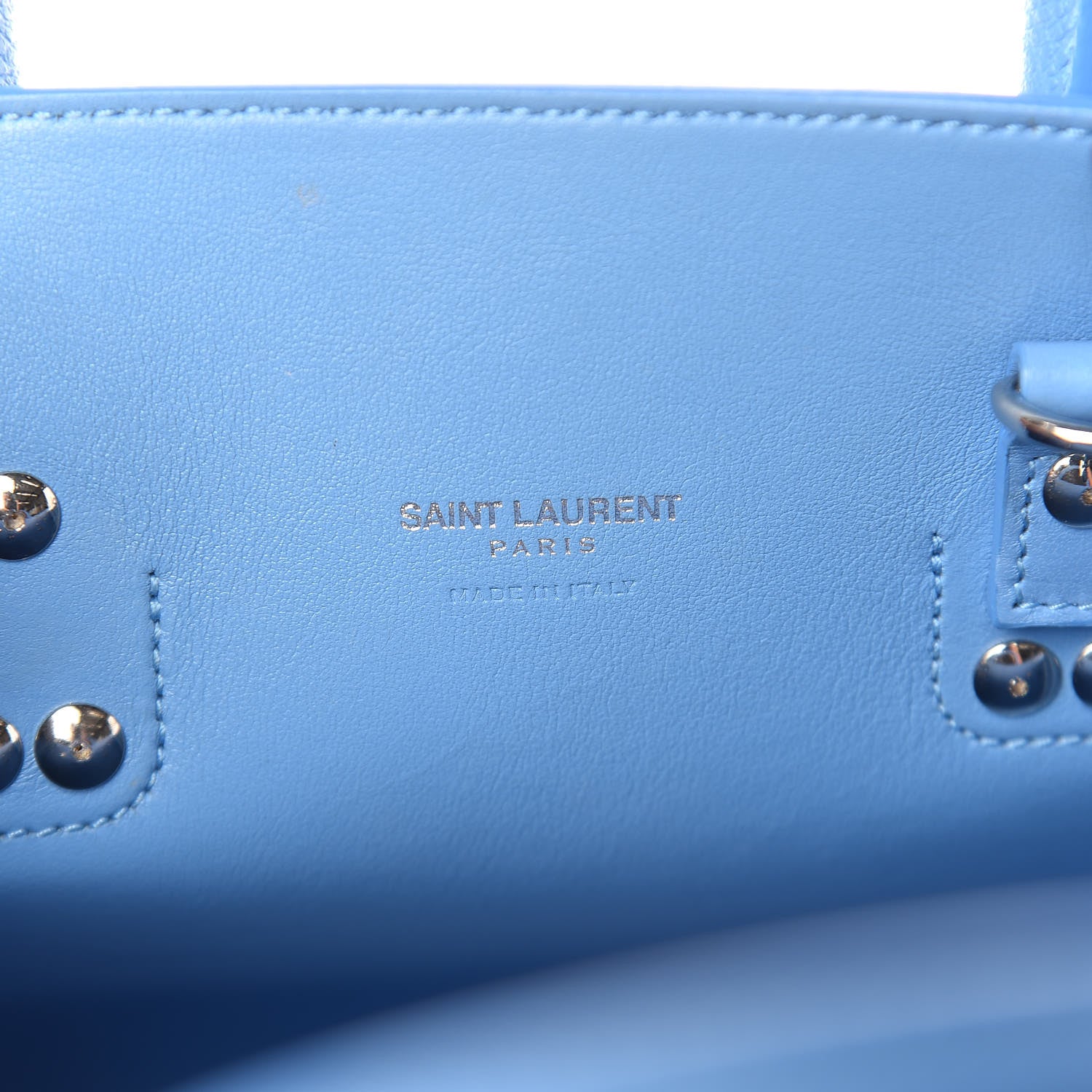 Saint Laurent Grained Calfskin Baby Sac De Jour Blue Clair 8 of 10