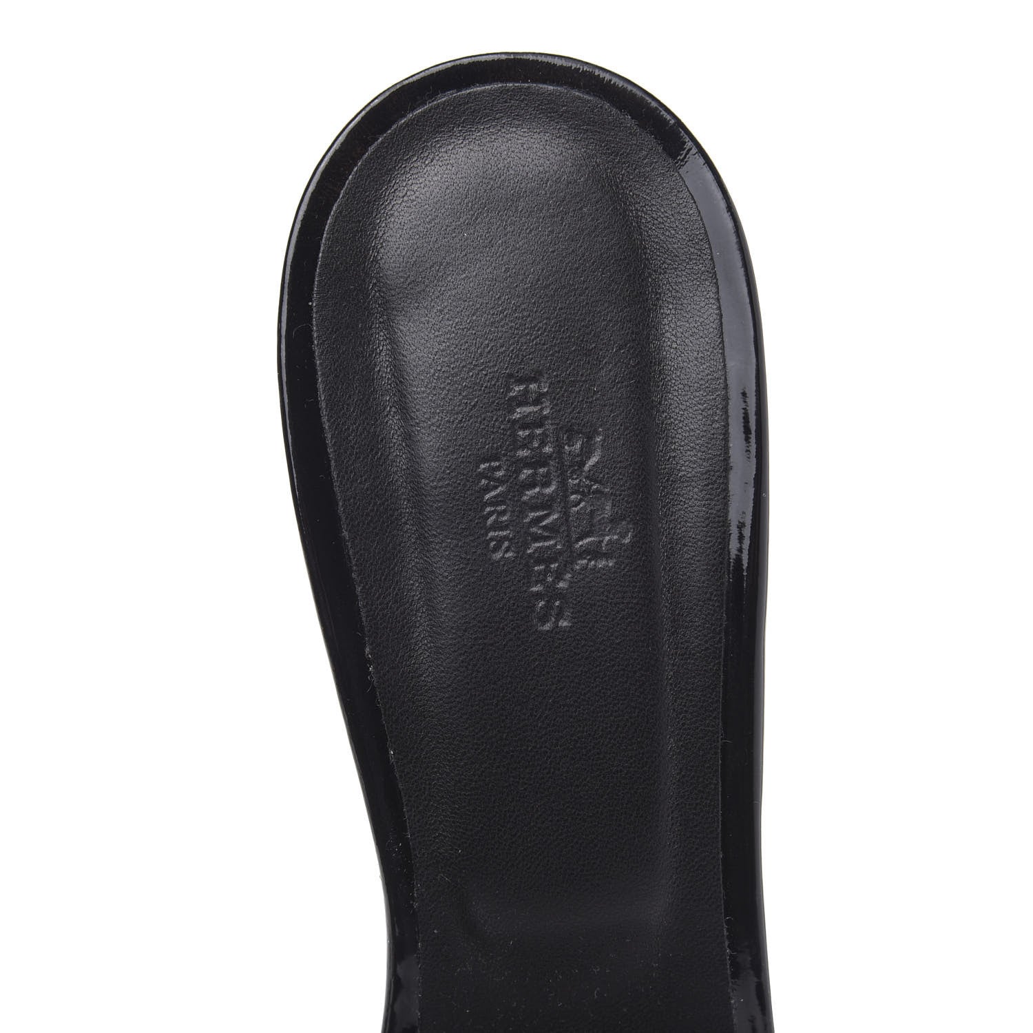 Hermes Patent Oasis Sandals 40 Black 6 of 8