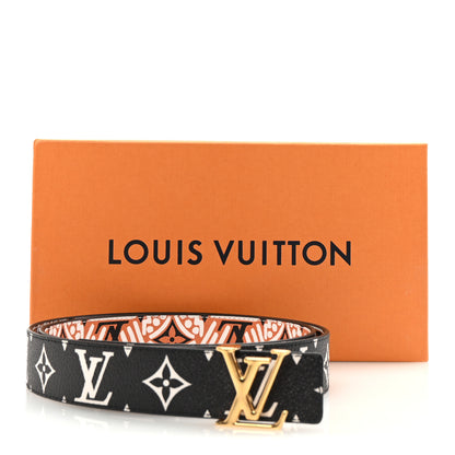 Louis Vuitton Monogram Crafty 30mm Iconic Reversible 90 36 Belt Caramel Cream Black 5 of 5