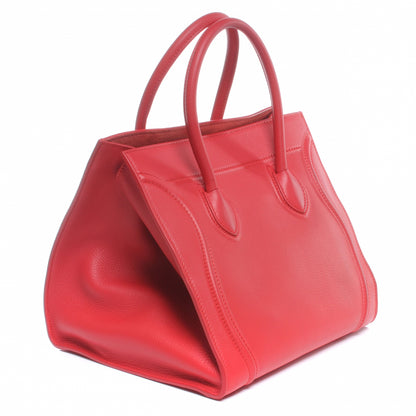Celine Smooth Calfskin Medium Phantom Luggage Bag Red 4 of 9