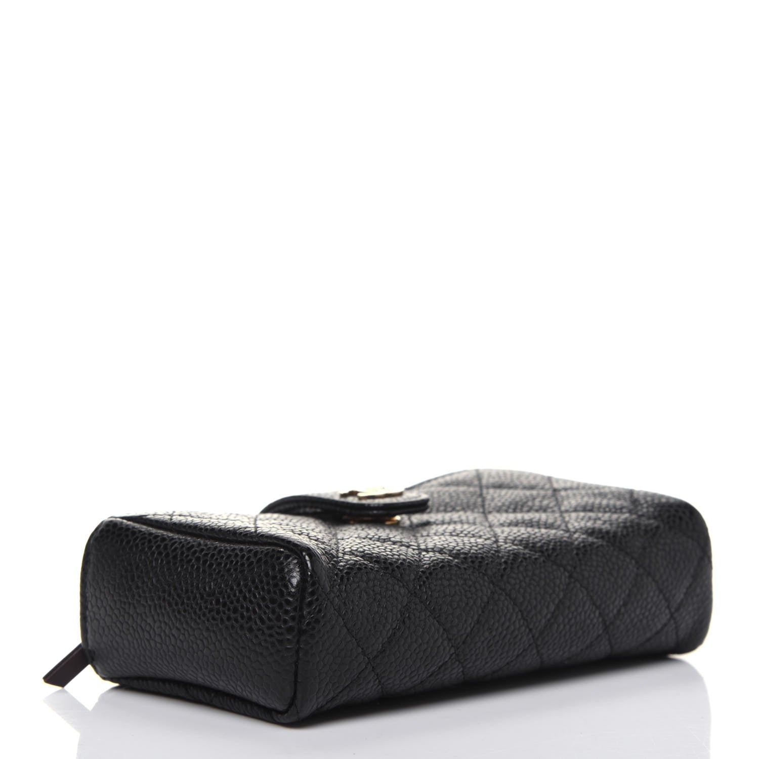 Chanel Caviar Quilted Mini Phone Holder Clutch Black 4 of 13