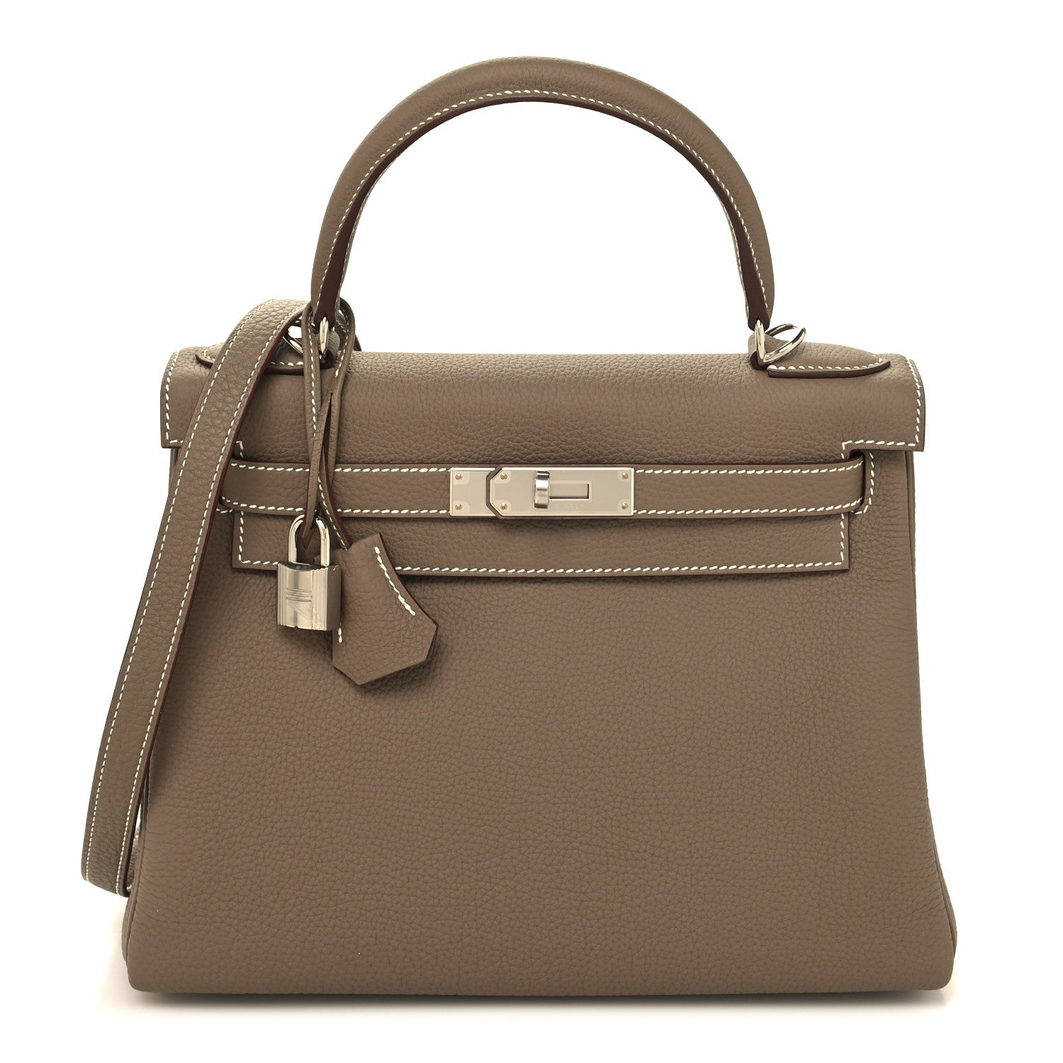 Hermes Togo Kelly Retourne 28 Etoupe 1 of 13