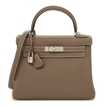 Hermes Togo Kelly Retourne 28 Etoupe 1 of 13