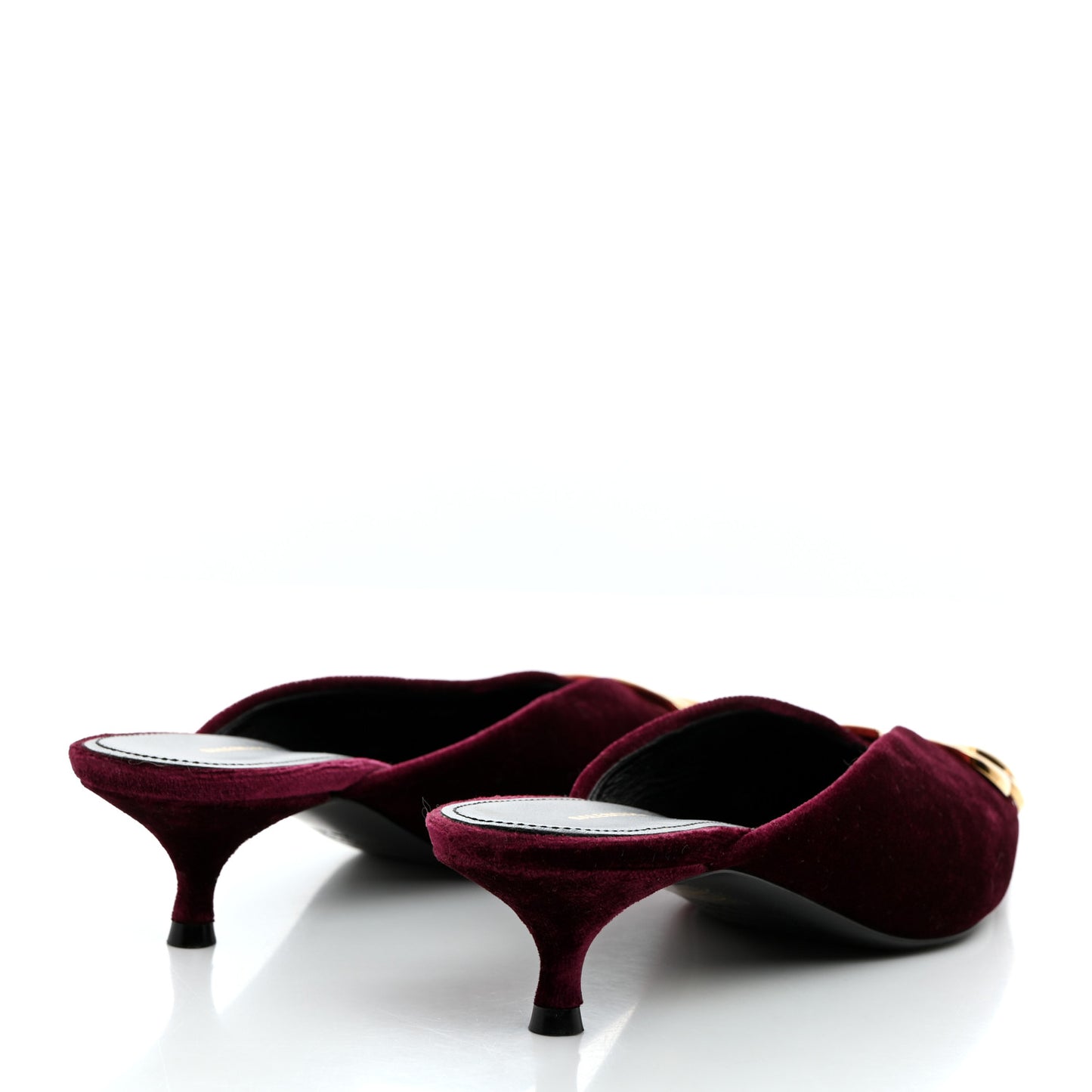 Velvet Extreme BB Knife Pointed Toe 40mm Mules 38.5 Rouge Prune