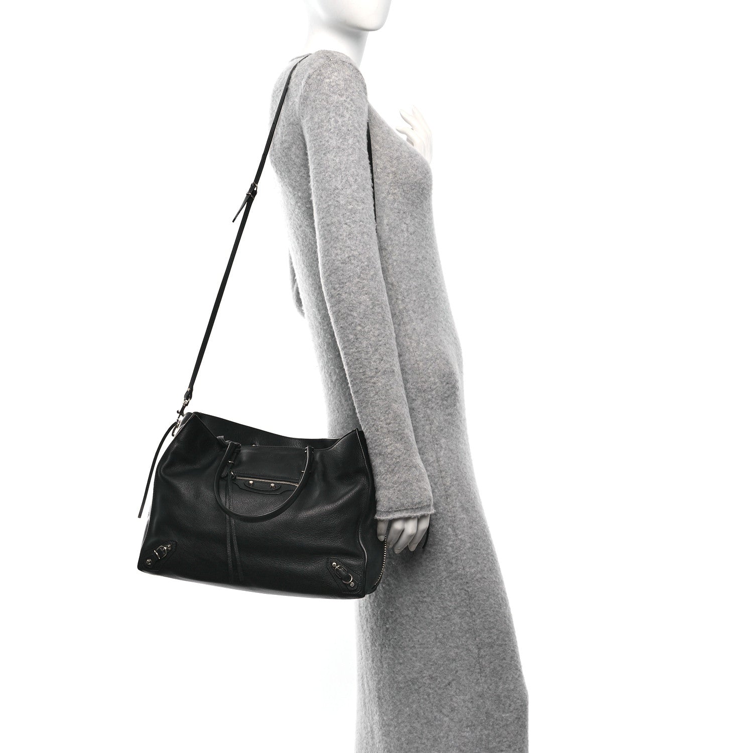 Balenciaga Veau Papier B4 Zip Around Tote Black 2 of 10