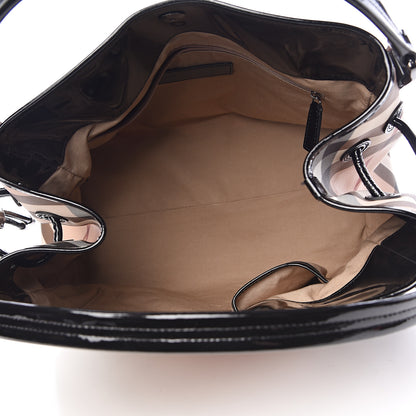 Burberry Patent Nova Check Small Bilmore Tote Black 5 of 13