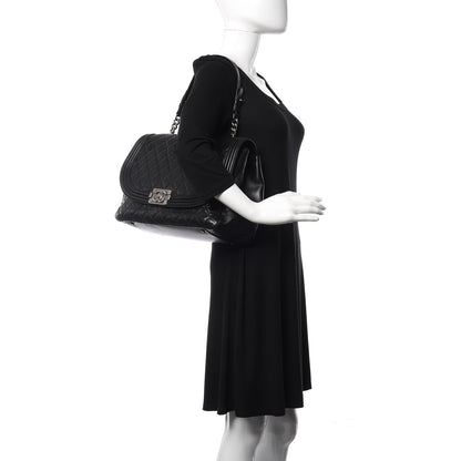 Chanel Lambskin Quilted Large Antik Boy Flap Black 2 of 15