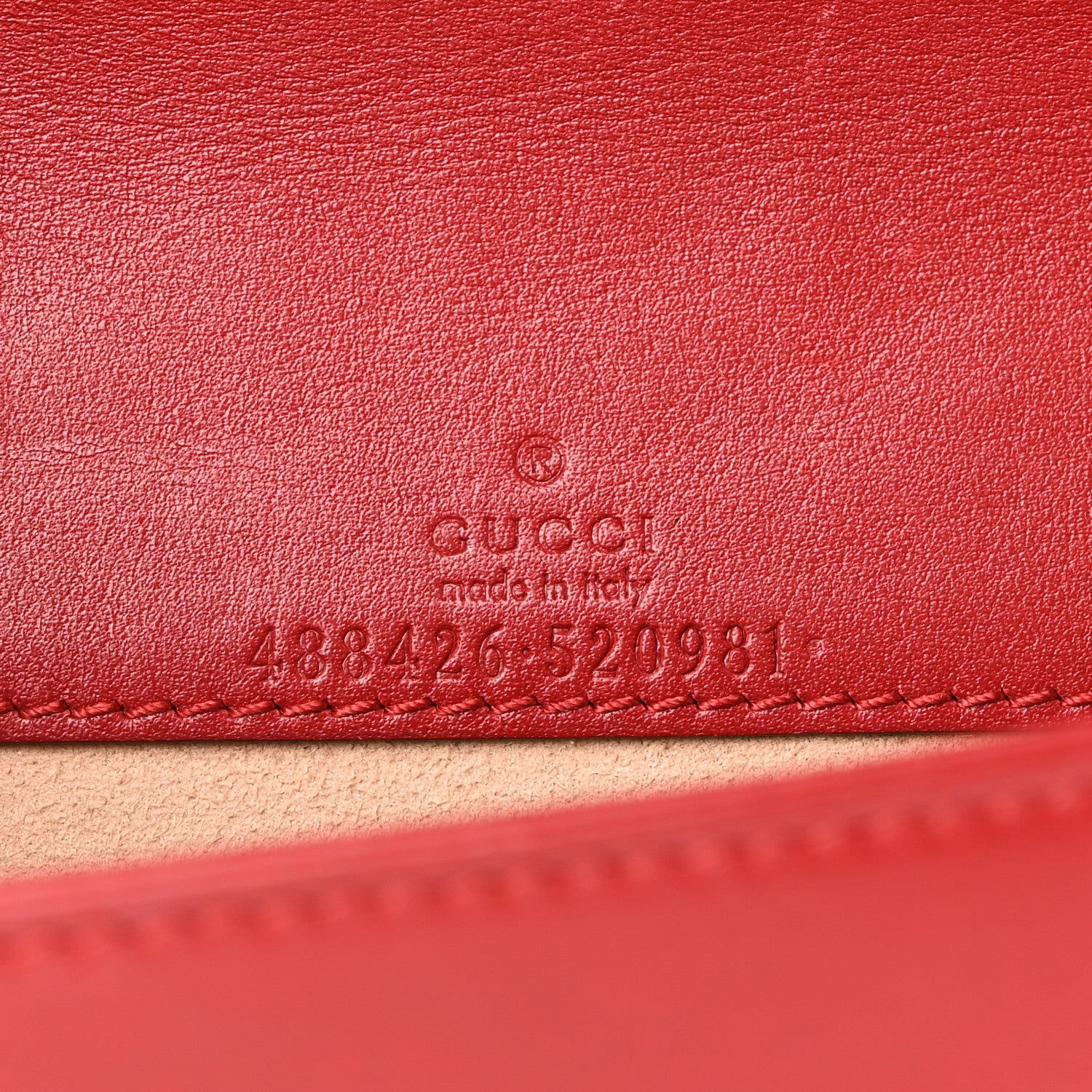 Gucci Calfskin Matelasse GG Marmont Mini Bag Hibiscus Red 6 of 9
