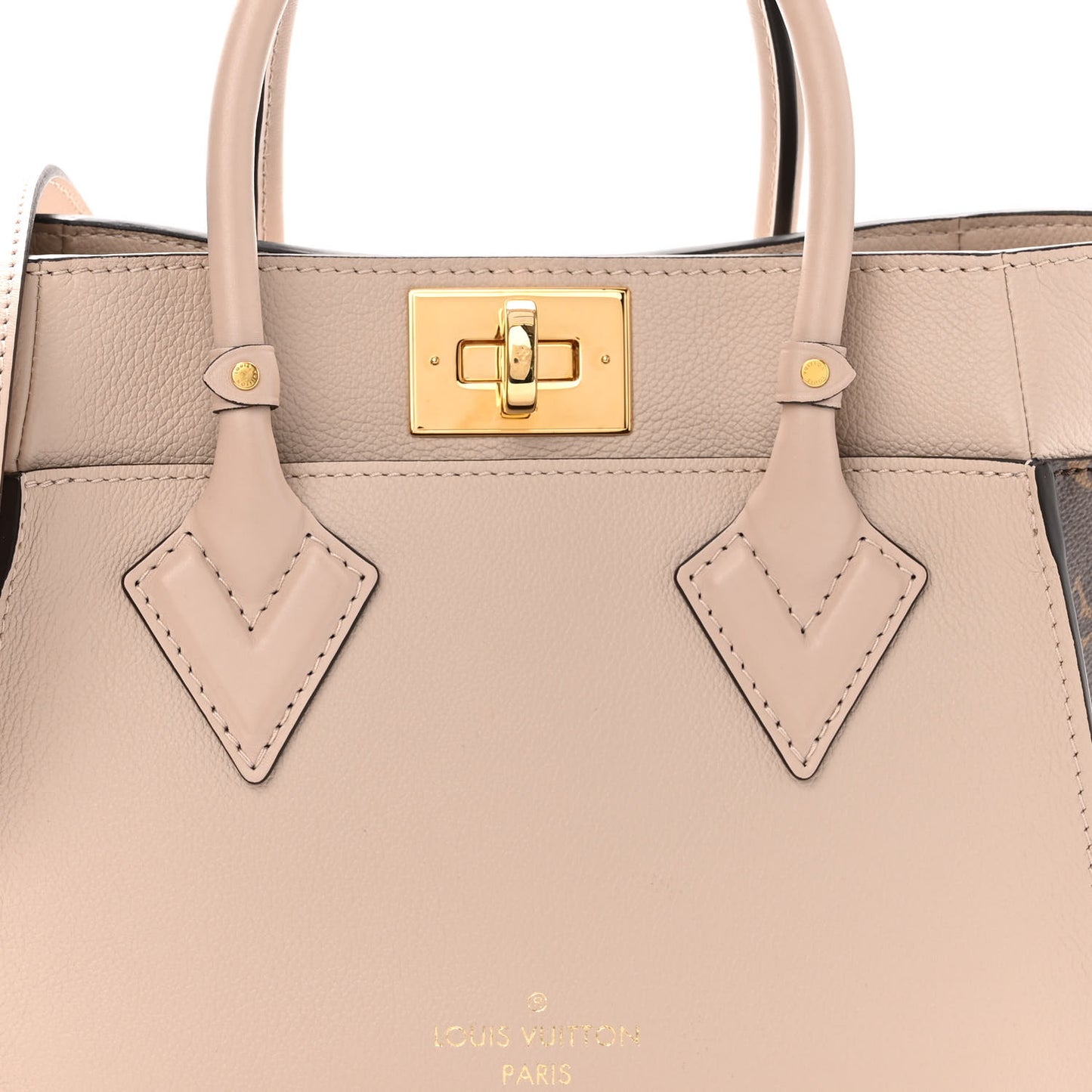 Calfskin Monogram On My Side PM Greige