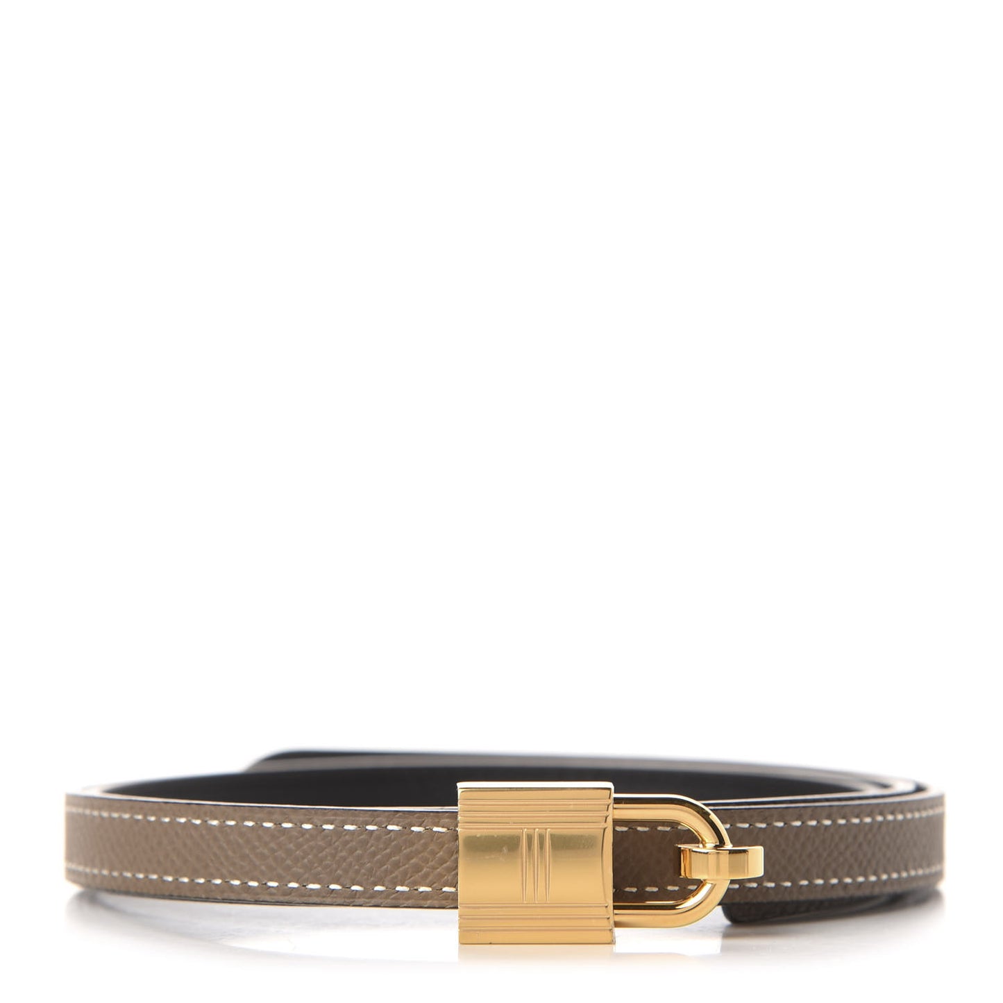 Epsom Swift 13mm Romance Belt 85 Etoupe Black