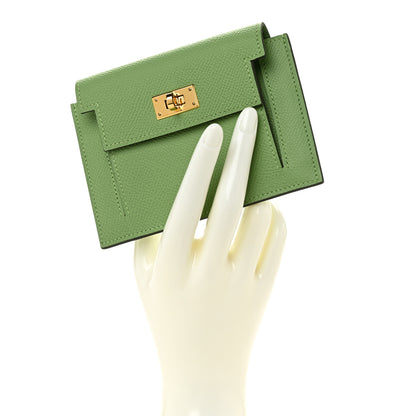 Hermes Epsom Kelly Pocket Compact Wallet Vert Criquet 2 of 6