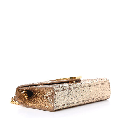 Saint Laurent Glitter Monogram Galactica Satchel Gold 4 of 13