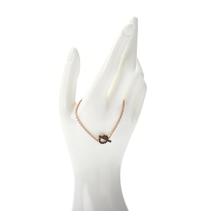 Hermes 18K Rose Gold Black Spinel Finesse Bracelet SH 2 of 5