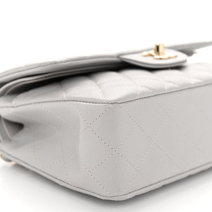 Chanel Caviar Quilted Small Double Flap Grey 9 of 10
