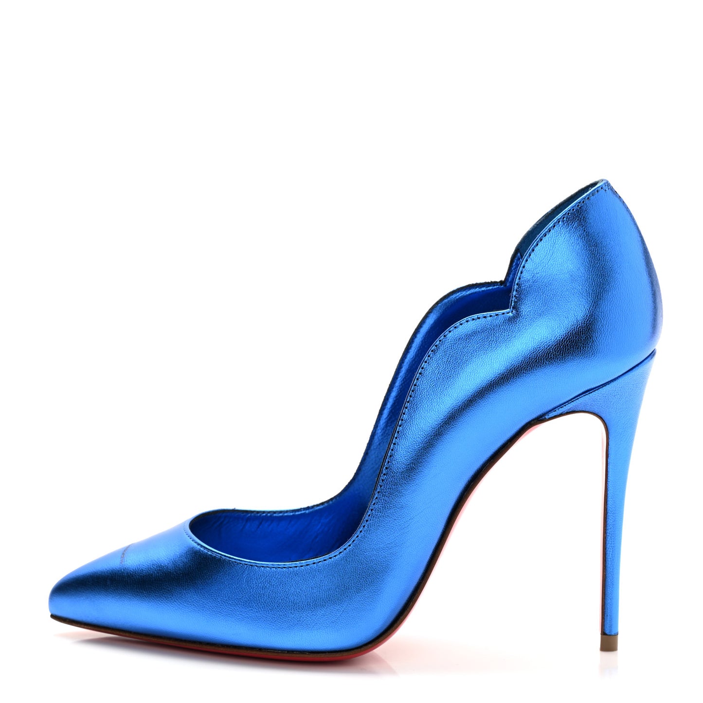 Metallic Patent Hot Chick 100 Pumps 35 Blue