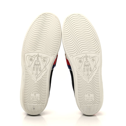 Gucci Canvas Crystal Sylvie Web Womens Ace Sneakers 40 Black 5 of 10