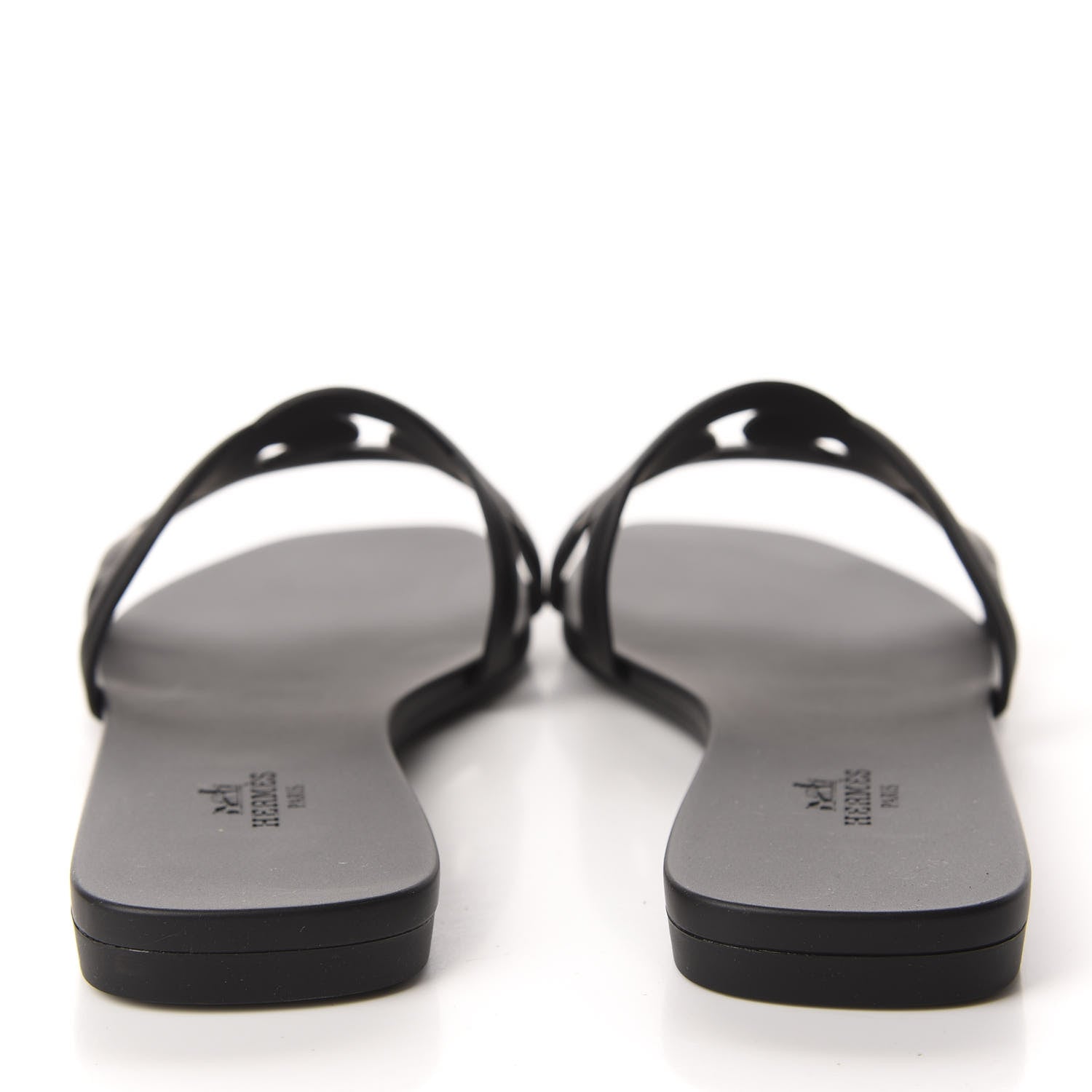 Hermes Rubber Aloha Sandals 37 Black 5 of 10