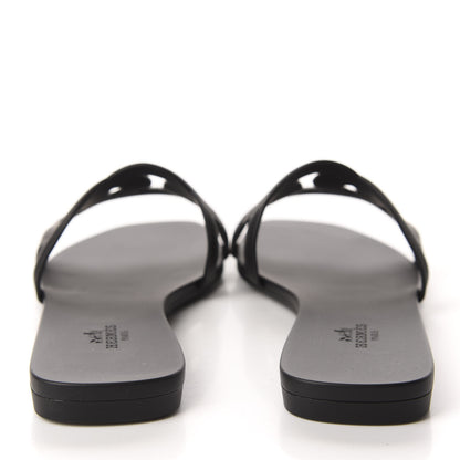 Hermes Rubber Aloha Sandals 37 Black 5 of 10