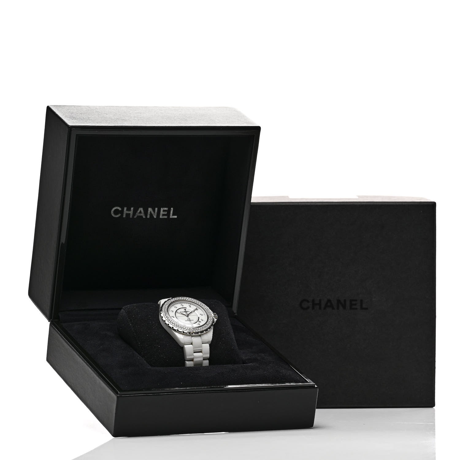 Chanel Stainless Steel Ceramic Diamond Pave Bezel 42mm J12 Automatic Watch White 5 of 5