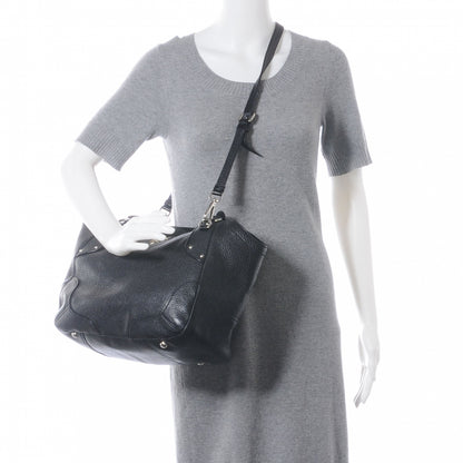 Prada Vitello Daino Shoulder Bag Black 2 of 9