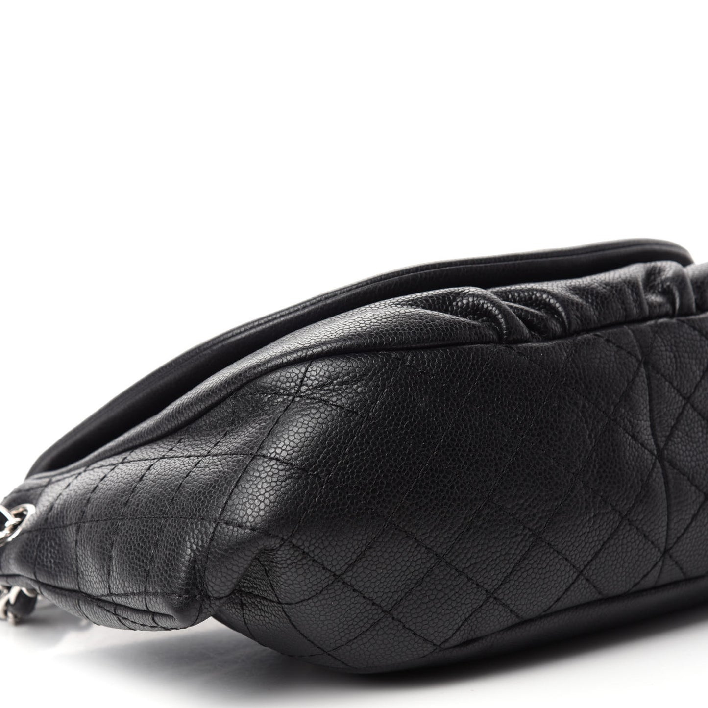 Caviar Half Moon Large Flap Black