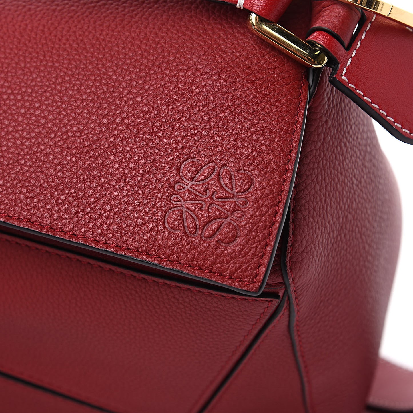 Calfskin Medium Puzzle Bag Rouge
