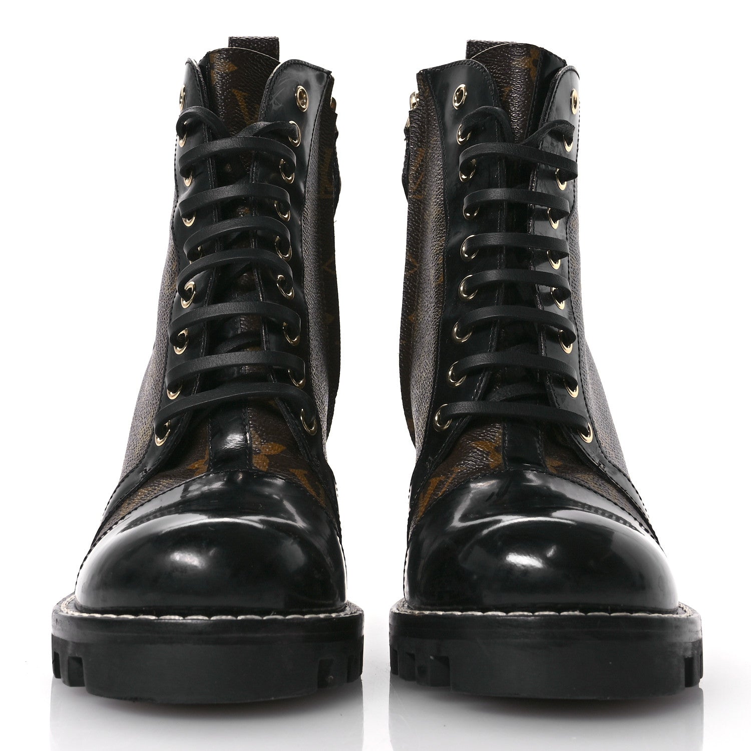 Louis Vuitton Patent Calfskin Monogram Star Trail Ankle Boots 39 Black 3 of 9