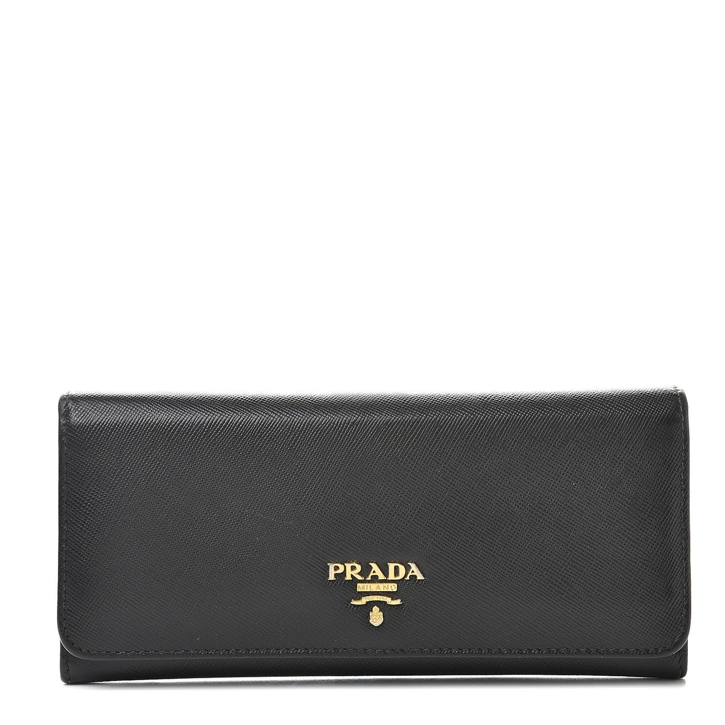Saffiano Continental Flap Wallet Black