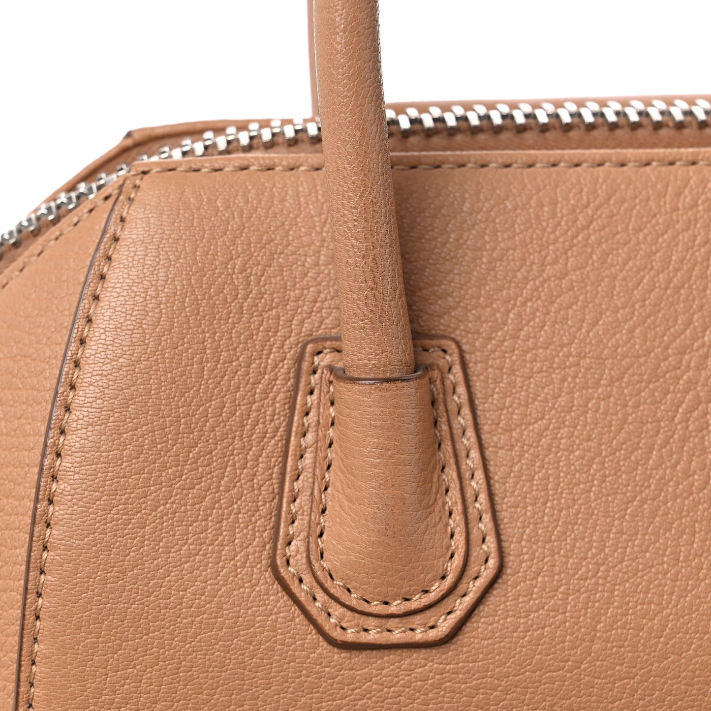 Sugar Goatskin Mini Antigona Medium Beige