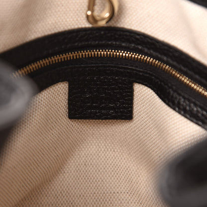 Gucci Pebbled Calfskin Medium Soho Chain Shoulder Bag Black 9 of 11