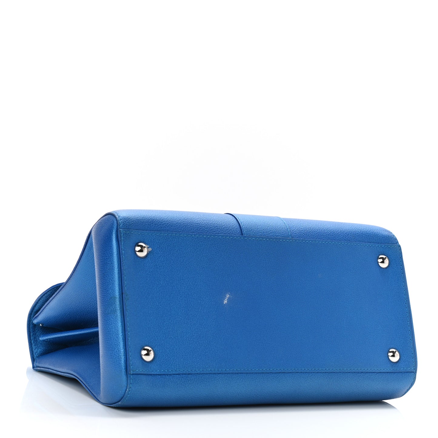 Metallic Grained Calfskin MM Brillant Satchel Satin Electric