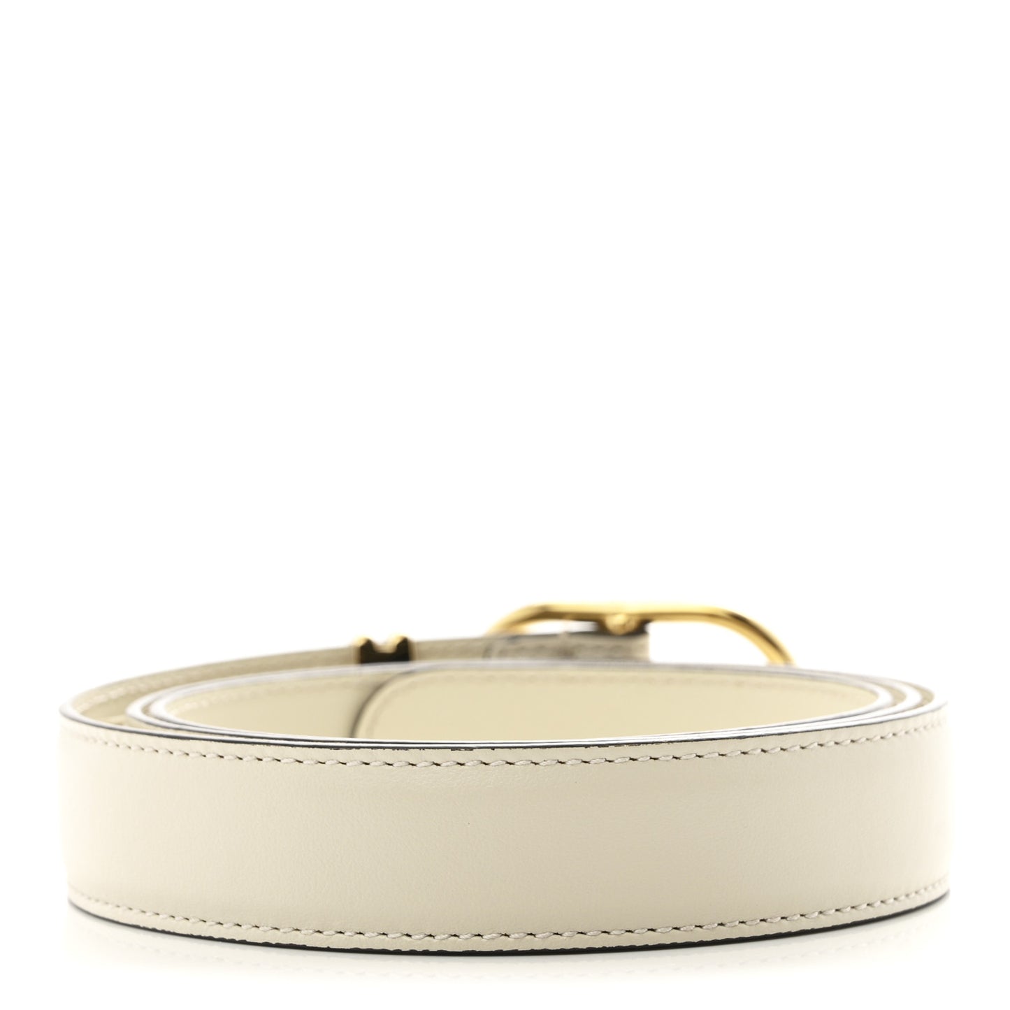 Plutone Calfskin Round Interlocking G 25mm Belt 90 36 Mystic White
