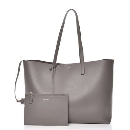 Saint Laurent Calfskin Large Shopping Tote Fog 3 of 13