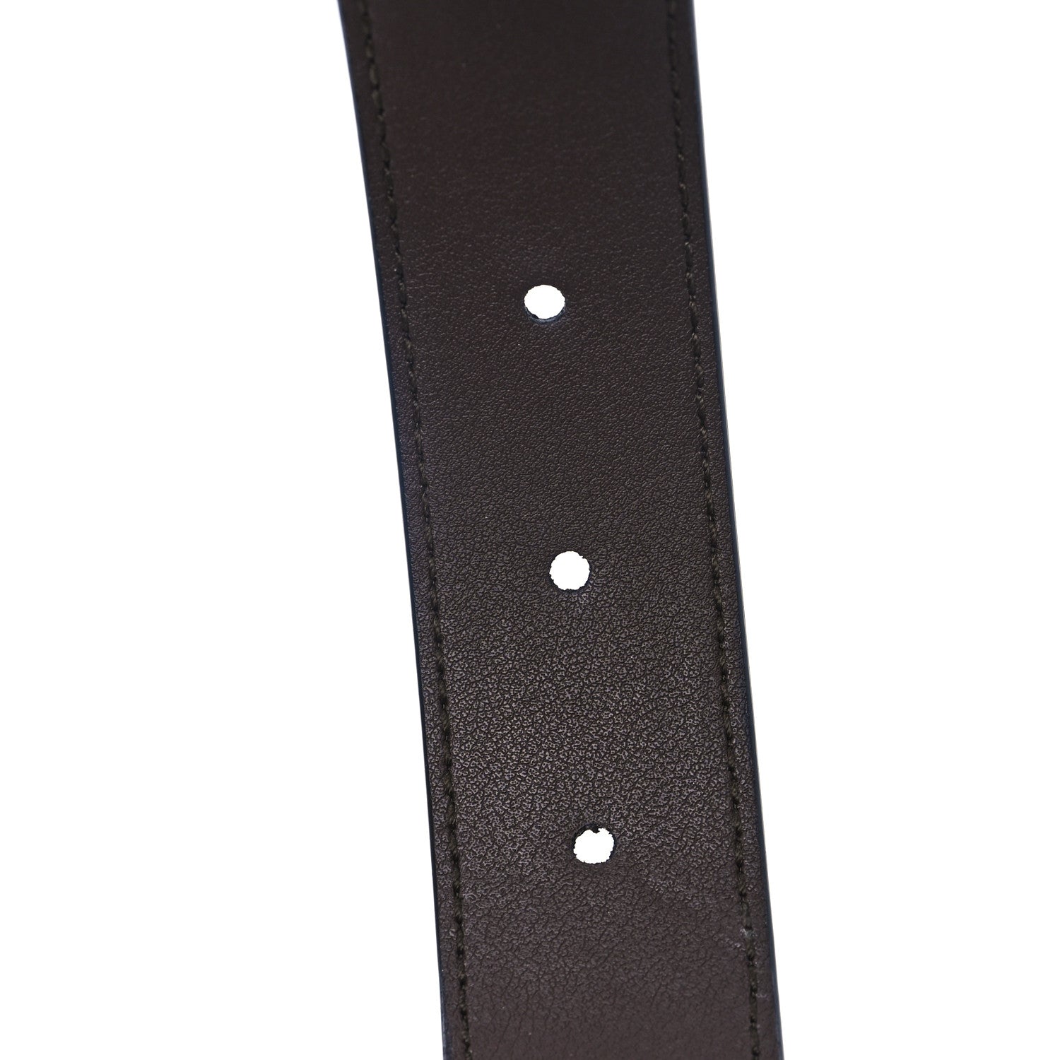 Gucci GG Supreme Monogram Matte Plutone Calfskin Double G 30mm Belt 85 34 Beige Ebony New Acero 3 of 5