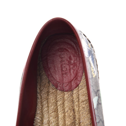 Gucci GG Supreme Monogram Tian Womens Espadrilles 40 Beige Multicolor Red 6 of 10