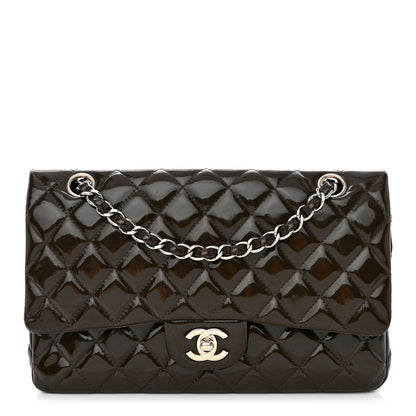 Chanel Patent Quilted Medium Double Flap Brown 1 of 16