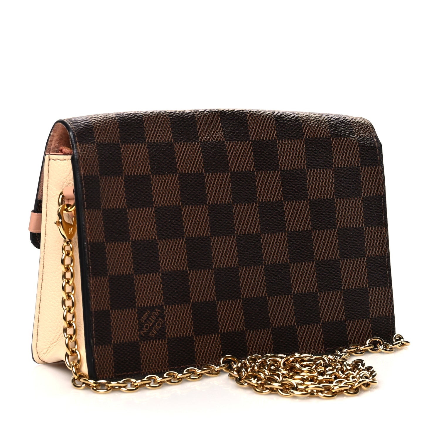 Damier Ebene Vavin Chain Wallet Creme
