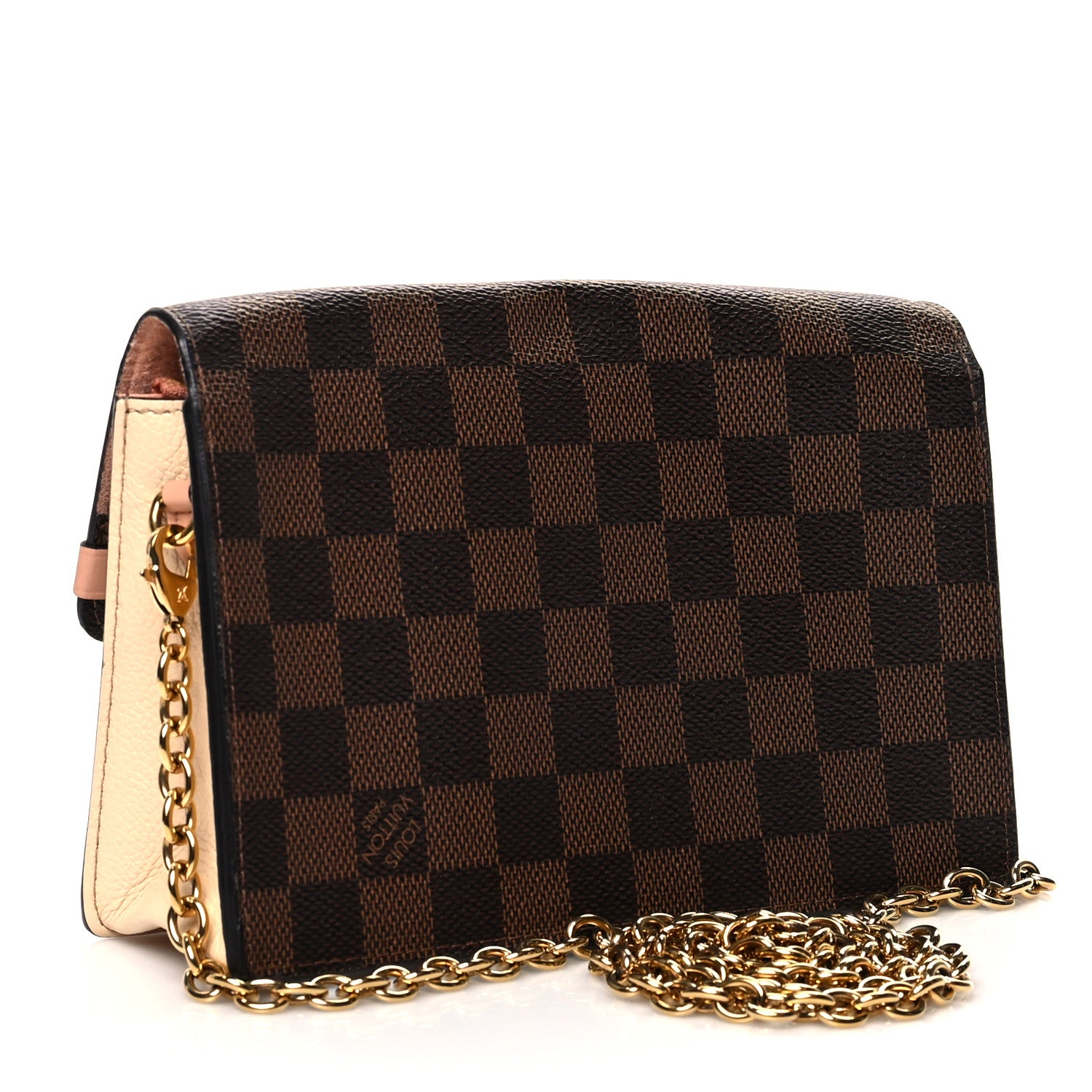 Louis Vuitton Damier Ebene Vavin Chain Wallet Creme 3 of 12