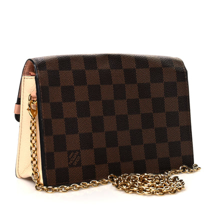 Louis Vuitton Damier Ebene Vavin Chain Wallet Creme 3 of 12