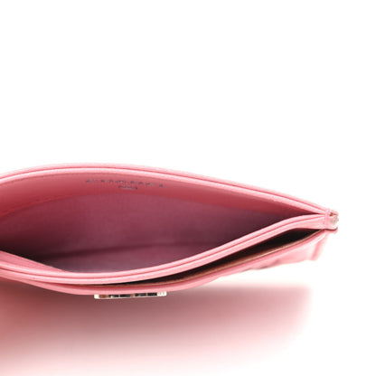 Chanel Lambskin Camellia Embossed Card Holder Pink 5 of 10