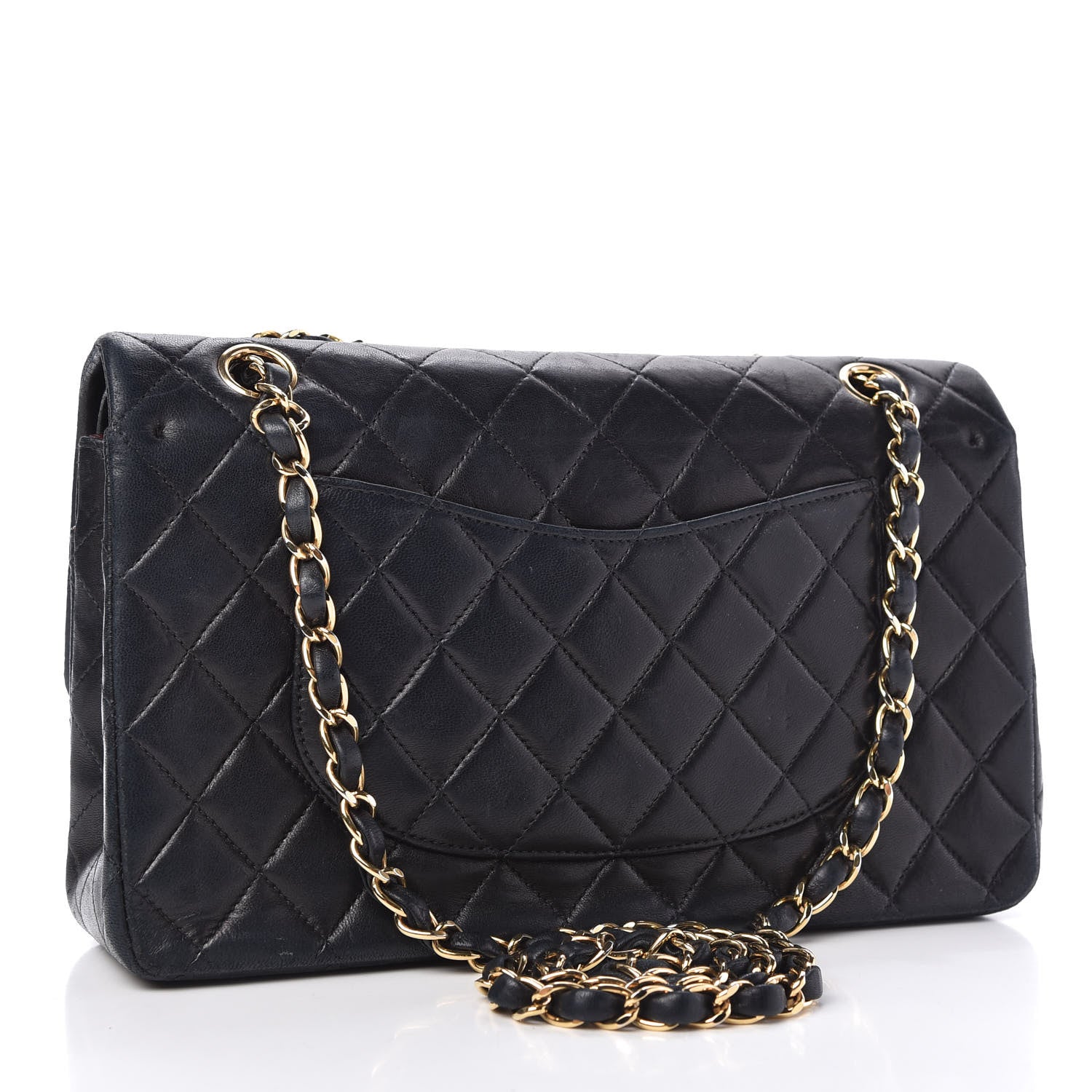 Chanel Lambskin Quilted Medium Double Flap Navy 3 of 10