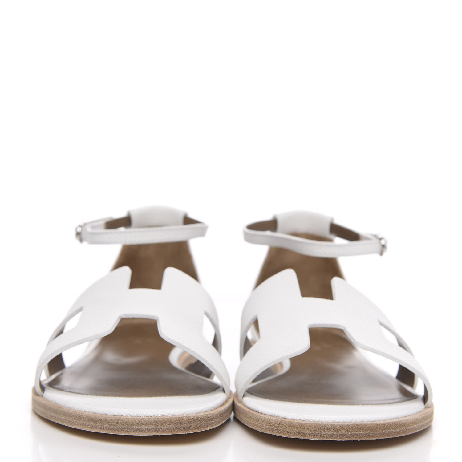 Hermes Epsom Santorini Sandals 37.5 White 2 of 9